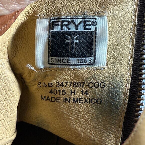 Frye Boots Womens 8.5 Brown Leather Melissa Button Zip Up Ankle Bootie - Picture 10 of 13